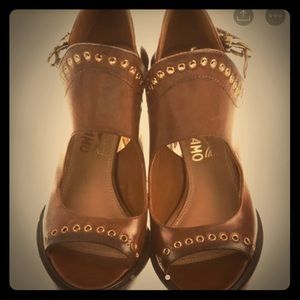 Ferragamo sandal heels.